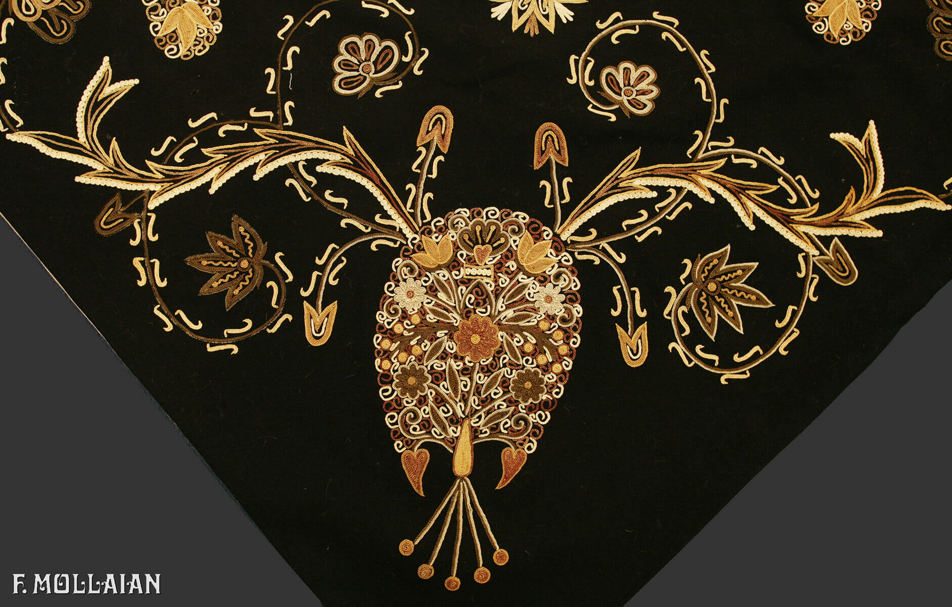 Têxtil Persa Antigo Rashti-Duzi n°:13644414
